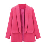 Elegant Long Sleeve Turn-down Collar Blazer Office Lady Formal Slim Coats 2020 Women's Demi-season Jacket