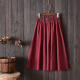 Knee Length Summer Skirt Women With Belt 2019 Fashion Korean Ladies High Waist Pleated A-line School Skirt