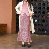 Pink Sequin Midi Skirts For Women Fashion Evening Party High Waist Slim Fit Skirt Long Black Gray Glitter Female