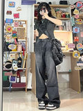 Vintage Black Wash Boyfriend Jeans-Outfit