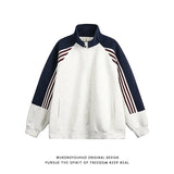 Three Bar Bump Color Collar Casual Jacket Jacket Men's Spring And Autumn Design Zipper Open Shirt