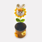 Zingj New Knitting Sunflower Pen Holder Hand Woven Wool Pen Holder Teacher's Day To Send Teachers Friends