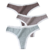 Pcs/Set Women Panties G-String Underwear Fashion Thong Sexy Cotton Panties Ladies G-string Soft Lingerie Solid Low Rise