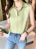 Kong Wind Summer Shoulder Vest Inside The Top Of The Women's 2025 Sexy Outer Wear Shirt Sleeveless Chiffon Bottom