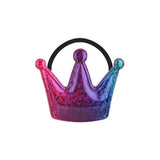 lot Cute Rainbow Solid Sequins Hair Band For Girls Star Heart Crown Elastic Rope Ponytail Holder Headband Hair