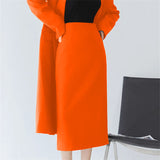 And Long Coffee Dress Women's Summer Open Skirt One High-Waisted Skirt Bag Hip Skirt Suit