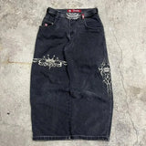 Jeans Vintage Hip-Hop Baggy Jeans Menswear Gothic Trousers With High Waist And Wide