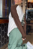 Crew Neck Raglan Sleeve Tee-Outfit