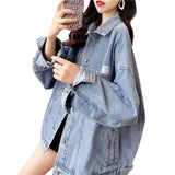 Zingj Jacket Female Autumn 2024 New Loose Korean Version Retro Style Regular Student Jacket Ins Tide-Outfit