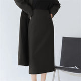 And Long Coffee Dress Women's Summer Open Skirt One High-Waisted Skirt Bag Hip Skirt Suit