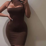 Bodycon Dress Women Halter Sexy Dress Ladies Summer