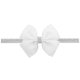 piece Sweet Color Kids Bow Headband Silver Ribbon Bows with Thin Hairband Photography Props Girls Bow Tiara Headwrap