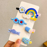 New Girls Cute Cartoon Flower Geometric Hairpins Sweet Headband Hair Ornament Barrettes Hair Clips Fashion Hair
