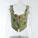 Jacquard Waist Vest 2023 Spring New Retro Style Broken Flower Embroidery