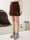 Women's New Korean Fashion Bear Jacquard Skirt High Waist Knitted Skirt Bag Hip Kawaii Mini