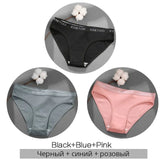 Women's Cotton Briefs Women's Panties Sexy Female Underpants Solid Color Panty Intimates Women Underwear M-2XL