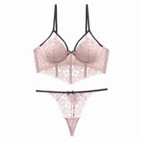 High Quality Bra Set Lingerie Push Up Brassiere Lace Embroidery Underwear Set Sexy Briefs and thongs For Women