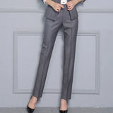 Formal Pants 2019 Autumn High Waist Ladies Straight Office Trousers Work wear Big Plus Size S~4XL 5XXXXXL Pantalon