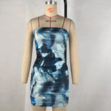 Zingj Women's Summer 2024 New Sexy Wipe Breast Print Package Hip Skirt Fashion Show Thin Dress Women's