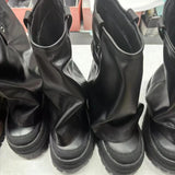 Sales Of Retro Thick-Bottomed Knight Boots Women's 2025 New Autumn Slim Height Trouser Tube Fashion