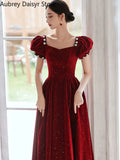 Long Formal Dress Women Chic Sequin Design Puff Sleeve New In Dress Summer Casual Fairycore Wedding Evening Party
