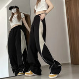 Contrasting Straight Leg SweatpantsOutfit