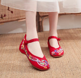 Zingj Cloth Shoes For Spring And Summer Leisure Walk Tourism National Wind Square Dance Bride Shoes Female Singles
