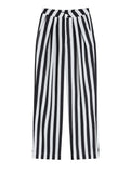 High Elastic Waist Black Brief Long Striped Harem Trousers New Loose Fit Pants Women Fashion Spring Autumn 2022