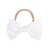 inches Solid Elastic Headband Handmade Boutique Hair Rope For Baby Girls Turban Bow Hair Band Headwear Hair Accessories