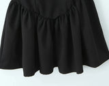 Solid Halter Slash Collar Mini Dress- Outfit
