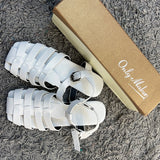 Onlymaker Brand Women's Flat Sandals Summer Casual Soft Genuine Leather Summer Roman Female Big Size Fashion