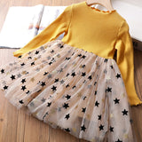Spring Dress Long Sleeve Sequined Princess Dress For Casual Vestidos Robe Fille 3-8Y Ceremony Dress Girls Winter