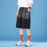Women's Denim Shorts Fashion Loose Gradient Jean Shorts Streetwear Wide Leg Five-Point Pants Basic Summer
