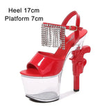 Stripper Shoes Pole Dance High Heels Sexy Women Shoes Transparent Sandals Women Wedding Dress 2020 Pistol Heel Female