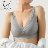 Sexy Latex Seamless Bra Women Push Up Underwear Gathers Shock-Proof Pad Female Intimate Fashion Soft Plus Size