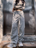 Zingj Straight Pants Female Spring And Autumn 2024 New Wide Leg Pants Summer Thin Loose Casual Cargo Pants