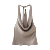 Women's Neck Bow Silk Satin Texture