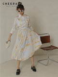 Autumn Tie Dye Long Sleeve Shirt Women Top And Blouse Printed Button Up High Low Designer Shirt Fall 2020