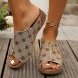Zingj Size Slippers Female 2024 Summer New Splicing One-Word Fashion Outside Wear Thick Bottom