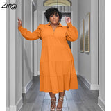 Size 5XL Women Shirt Dress Solid Color Turn-down Collar Summer Midi Dress Lady Casual Loose Irregular Beach Dress