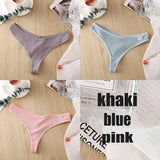 8 Colors Women's Thong G-String Cotton Thongs Women's Panties Sexy V Waist Female Underpants Pantys Lingerie