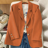 Zingj Jacket Female Spring New Korean Version Classic Two Buckle Temperament Orange Loose Casual Web Celebrity Small Suit