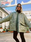 2022 New Loose Long Sleeve Cotton Coats Fashion Casual Button Pocket Winter Jacket Women Basic Light Warm Female