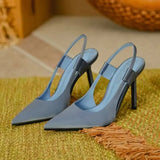 Pink High Heels Women's 2025 New Pointed French Fine Heel Muller Shoes Casual Wear Head Head