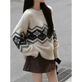 2025 New Thick Solid-Colored Cashmere Knitted Shirt Women High-Collar Short-Sleeve Loose Lazy