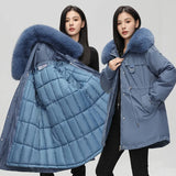One Dress Three Wear Cotton Pie To Overcome The Disassembly Female Long Style 2024 Winter New Waist Slim Cotton-Padded Clothes-Outfit