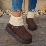 Bottom Plus Thick Winter Snow Boots Women's Fur Integrated 2025 New Waterproof Short To Keep Warm And Velvet Women's