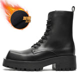 Zingj Kong Wind Ins Street Tide Male Street Shot Fashion Vintage Chelsea Boots Fall Youth Platform Leather Boots