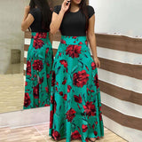 Summer Boho Maxi Dress Women Long Floral Oversized Dress Ladies Sundress Elegant Party Flower Dress For Women Robe