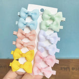 Grosgrain Ribbon Bowknot Hairpins For Cute Girls Colorful BB Hair Clips Mini Barrettes Headwear Kids Hair
